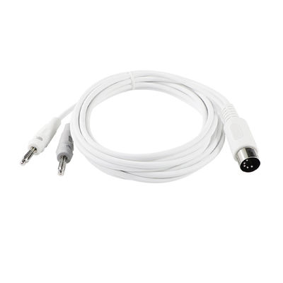 5-Pin 180° DIN Femenino a doble Banana Plug Cable conjunto para pruebas de audio o equipo de suministro de energía Cordón de señal blindado