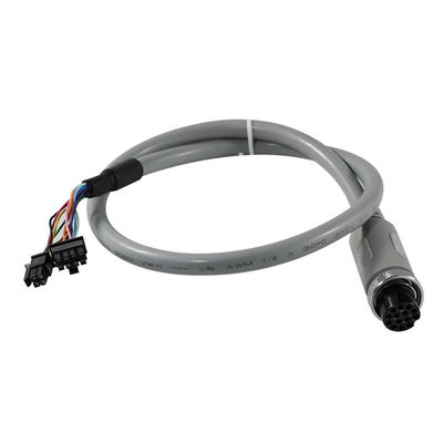 Cable de conector circular femenino de 14 pines M12 impermeable con extremo abierto para transmisión de señales de sensores o automatización industrial
