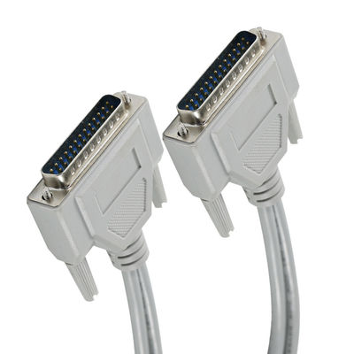 DB-25 Cable de serie de macho a macho para conexión de impresora RS-232/paralela - 1 pie / 2 pies / 5 pies, PVC blanco