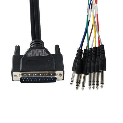 DB - 25 a 6.35 mm TS Cable de salida de audio blindado 28AWG para equipos de audio profesionales / estudios de grabación con 4 pies de longitud