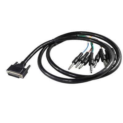 DB - 25 a 6.35 mm TS Cable de salida de audio blindado 28AWG para equipos de audio profesionales / estudios de grabación con 4 pies de longitud