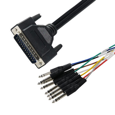 DB - 25 a 6.35 mm TS Cable de salida de audio blindado 28AWG para equipos de audio profesionales / estudios de grabación con 4 pies de longitud