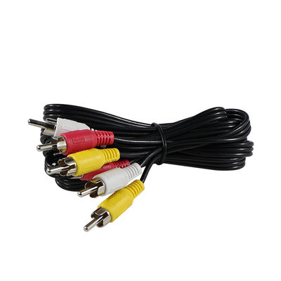 6 - Cable RCA AV de pie 3 /multi-piece (rojo/blanco/amarillo) para televisores/jugadores de DVD/consolas de juegos con cobre - Conectores revestidos