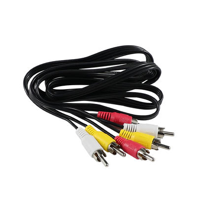 6 - Cable RCA AV de pie 3 /multi-piece (rojo/blanco/amarillo) para televisores/jugadores de DVD/consolas de juegos con cobre - Conectores revestidos