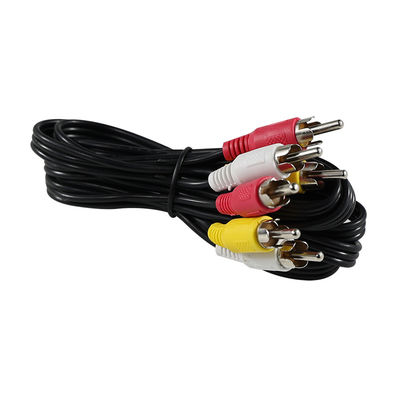 6 - Cable RCA AV de pie 3 /multi-piece (rojo/blanco/amarillo) para televisores/jugadores de DVD/consolas de juegos con cobre - Conectores revestidos