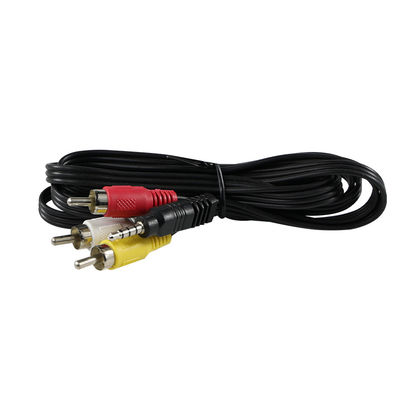 6 - Cable RCA AV de pie 3 /multi-piece (rojo/blanco/amarillo) para televisores/jugadores de DVD/consolas de juegos con cobre - Conectores revestidos