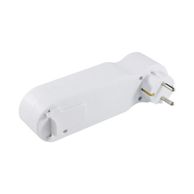 Regleta de alimentación blanca de 3 enchufes con interruptor basculante rojo - Ahorro de espacio, adecuada para varios electrodomésticos, estándar de la UE