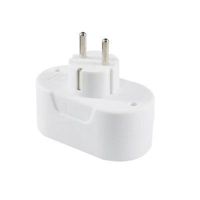 Conector de conexión de doble toma de corriente de la UE Conversor de toma de corriente para viajes a domicilio Conector de corriente alterna estándar europeo, 250V 10Aa