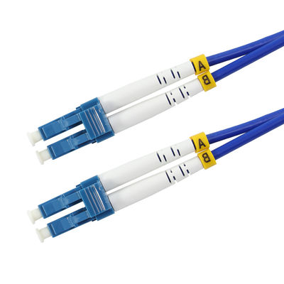 Cable de parche de fibra óptica LC a LC - Jumper dúplex de modo único o multimodo para aplicaciones de telecomunicaciones, centros de datos y FTTx