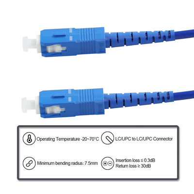 Cable de conexión de fibra óptica SC a SC monomodo multimodo para FTTH Data Center