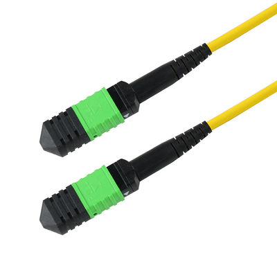 LC APC Cordón de parche de fibra óptica de modo único OS2 chaqueta verde