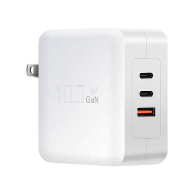 Cargador rápido USB-C PD de 100W GaN con enchufe estadounidense
