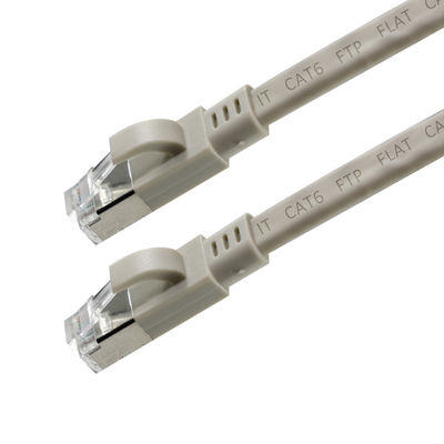Cable de conexión Ethernet CAT6 plano FTP - Cable de red LAN blindado con bota para enrutador, conmutador, uso en centro de datos