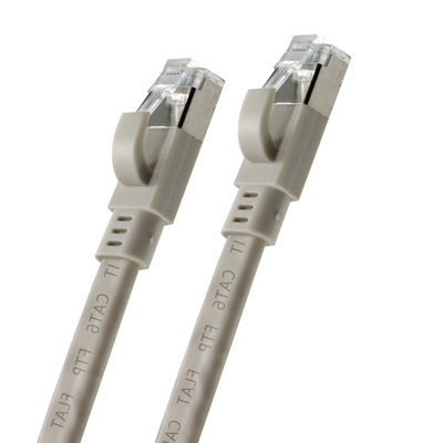 Cable de conexión Ethernet CAT6 plano FTP - Cable de red LAN blindado con bota para enrutador, conmutador, uso en centro de datos