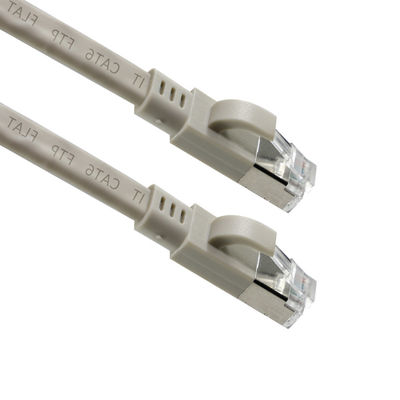 Cable de conexión Ethernet CAT6 plano FTP - Cable de red LAN blindado con bota para enrutador, conmutador, uso en centro de datos