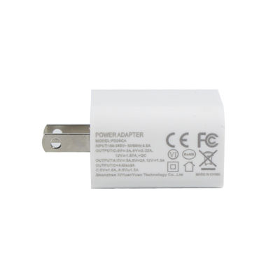 Cargador de pared USB de doble puerto de 20W con carga rápida tipo-C y USB-A