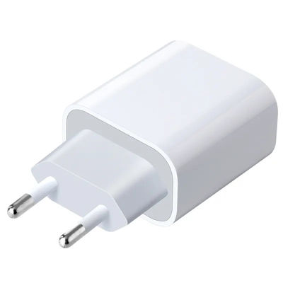 Cargador de pared de carga rápida USB-C de 45W con 2 clavijas EU – Adaptador de corriente Tipo-C para portátil, tableta, teléfono, uso en viajes