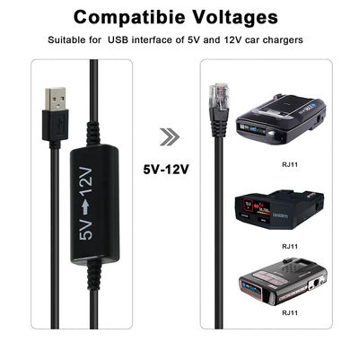 USB a RJ45 Ethernet Inyector de energía Cable de 5V a 12V Convertidor Step-Up para cámara IP, enrutador, dispositivo mini POE