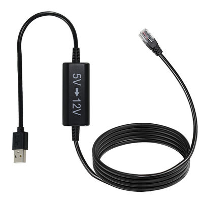 USB a RJ45 Ethernet Inyector de energía Cable de 5V a 12V Convertidor Step-Up para cámara IP, enrutador, dispositivo mini POE