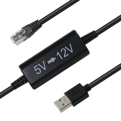 USB a RJ45 Ethernet Inyector de energía Cable de 5V a 12V Convertidor Step-Up para cámara IP, enrutador, dispositivo mini POE