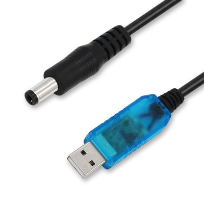 USB a CC 5V a 12V Cable de alimentación paso a paso con transparente de color azul / blanco / rosa Shell- Adaptador de refuerzo para el enrutador, LED, dispositivo IoT