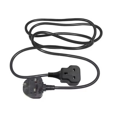 Cable de extensión de corriente macho a hembra con enchufe de 3 clavijas del Reino Unido - Cable de alimentación estándar británico para uso en extensión en el hogar, la oficina y la electrónica