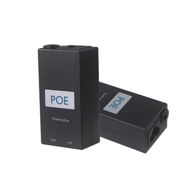 Inyector PoE activo de escritorio -48V Adaptador de alimentación por Ethernet IEEE 802.3af/at para cámaras IP, AP inalámbrico, teléfonos VoIP