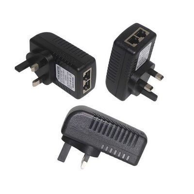 Adaptador inyector PoE con enchufe del Reino Unido - Fuente de alimentación activa Power over Ethernet de 48V para cámara IP, punto de acceso inalámbrico, teléfono VoIP