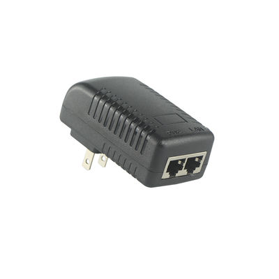 Adaptador Inyector PoE con Enchufe de EE. UU. - 48V Alimentación Activa a través de Ethernet IEEE 802.3af/at para Cámaras IP, Puntos de Acceso Inalámbricos, Teléfonos VoIP