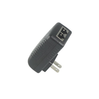 Adaptador Inyector PoE con Enchufe de EE. UU. - 48V Alimentación Activa a través de Ethernet IEEE 802.3af/at para Cámaras IP, Puntos de Acceso Inalámbricos, Teléfonos VoIP