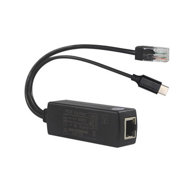 USB-C PoE Splitter Convertidor de 48V a 5V/9V/12V para tabletas y teléfonos