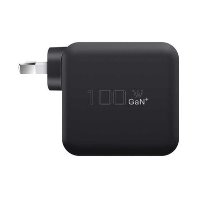 Cargador de pared USB-C de 100W con enchufe estadounidense – Adaptador de alta potencia de 2 clavijas para portátil, tableta, teléfono, dispositivos Tipo-C (Entrada 100–240V)