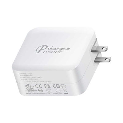 Cargador de pared USB-C de 100W con enchufe estadounidense – Adaptador de alta potencia de 2 clavijas para portátil, tableta, teléfono, dispositivos Tipo-C (Entrada 100–240V)