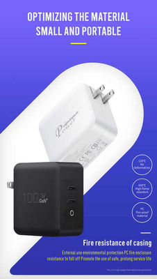 US Plug 100W Dual USB-C Cargador de pared ️ Adaptador de carga rápida de 2 puertos para computadoras portátiles, tabletas, teléfonos, dispositivos tipo C (100 ️ entrada 240V)