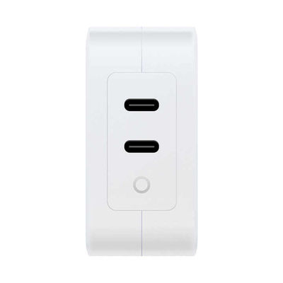 US Plug 100W Dual USB-C Cargador de pared ️ Adaptador de carga rápida de 2 puertos para computadoras portátiles, tabletas, teléfonos, dispositivos tipo C (100 ️ entrada 240V)