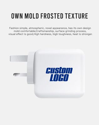 Cargador de pared USB-C de 140W de alta potencia con 2 pines de carga rápida para computadoras portátiles, tabletas y dispositivos de tipo C (entrada de 240V)