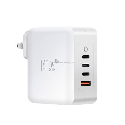 Cargador GaN PD de 140W con 3 puertos USB-C y 1 puerto USB-A