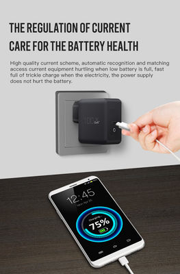 Reino Unido / UE Cargador de pared de 2 pines con puerto USB-C, adaptador de alimentación de salida de alta velocidad de 100W para computadora portátil / tableta / teléfono