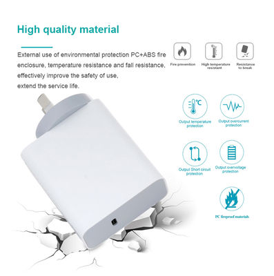 Cargador de pared USB-C de 2 pines AU, adaptador de corriente de salida de alta velocidad de 60W para portátil, tableta, teléfono móvil