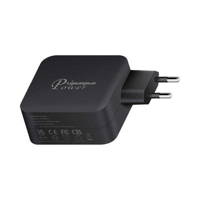 Cargador de pared USB-C de 2 pines de la UE, adaptador de alimentación tipo C de alta velocidad de 100 W para computadoras portátiles, tabletas y dispositivos móviles