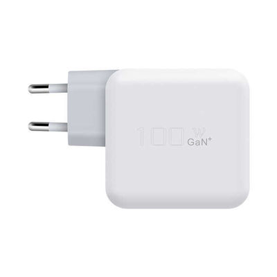 Cargador de pared USB-C de 2 pines de la UE, adaptador de alimentación tipo C de alta velocidad de 100 W para computadoras portátiles, tabletas y dispositivos móviles