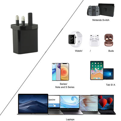 Cargador GaN de 45W EU de doble puerto USB-C USB-A para portátil y tableta