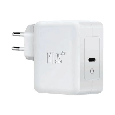 Cargador de pared USB-C de 2 pines de la UE, adaptador de corriente tipo C de alta velocidad de 140 W para portátiles de alta potencia, tabletas y dispositivos móviles