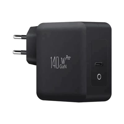Cargador de pared USB-C de 2 pines de la UE, adaptador de corriente tipo C de alta velocidad de 140 W para portátiles de alta potencia, tabletas y dispositivos móviles
