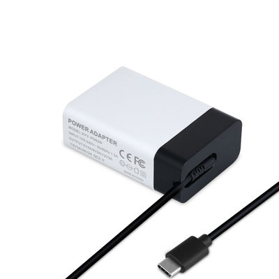 Adaptador de corriente USB-C de 60W con cable fijo, cargador de pared Type-C de alta velocidad para portátil, tableta y smartphone