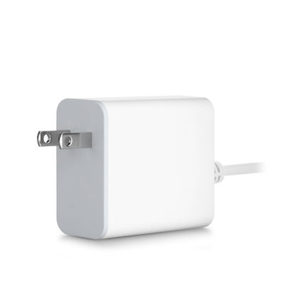 Cargador de pared USB-C de 60W para EE. UU. con cable fijo, Adaptador de corriente Tipo-C de alta velocidad para teléfonos inteligentes, tabletas y computadoras portátiles