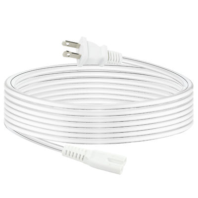 Cable de alimentación de TV QIUCABLE - 2Pack 10FT 2 Prongs Plug no polarizado NEMA 1-15P a C7 Figura 8 Cable de suministro de reemplazo (B0D7RKLTSJ)