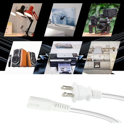Cable de alimentación de TV QIUCABLE - 2Pack 10FT 2 Prongs Plug no polarizado NEMA 1-15P a C7 Figura 8 Cable de suministro de reemplazo (B0D7RKLTSJ)