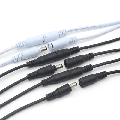 Enchufe macho CC / Conector hembra a terminación de cable pelado estañado - Cable conector de alimentación de 5,2 mm x 2,1 mm para CCTV, LED, aplicaciones de bricolaje
