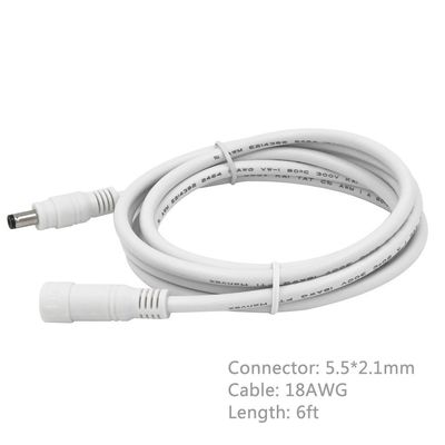 Cable de alimentación de corriente continua con interruptor de rocker en línea 303 5.5x2.1 mm